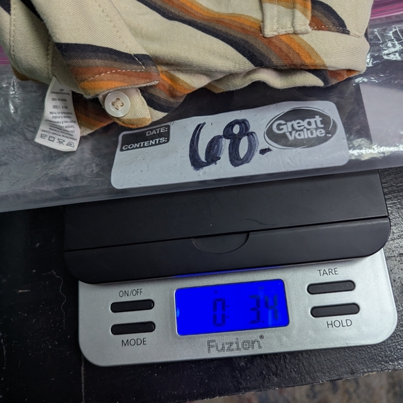 Kate Quinn Kids Button Down Shirt - Tan and Cream Stripes 12- 18 Month - Picture 4 of 4